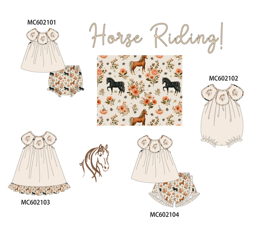 PO81 Pink horse embroidery collection - closing 2/16 - ETA July