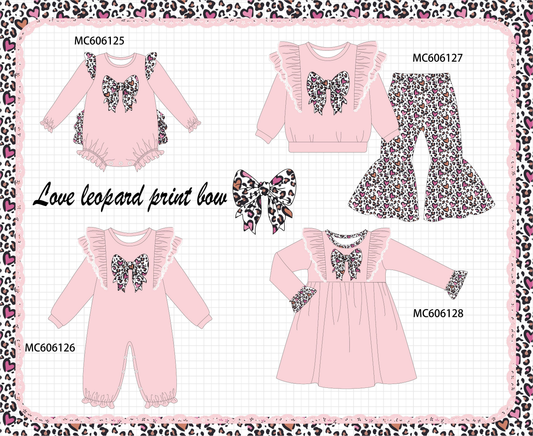 PO95 Pink leopard bow heart colllection - closing 6/22 - ETA late November