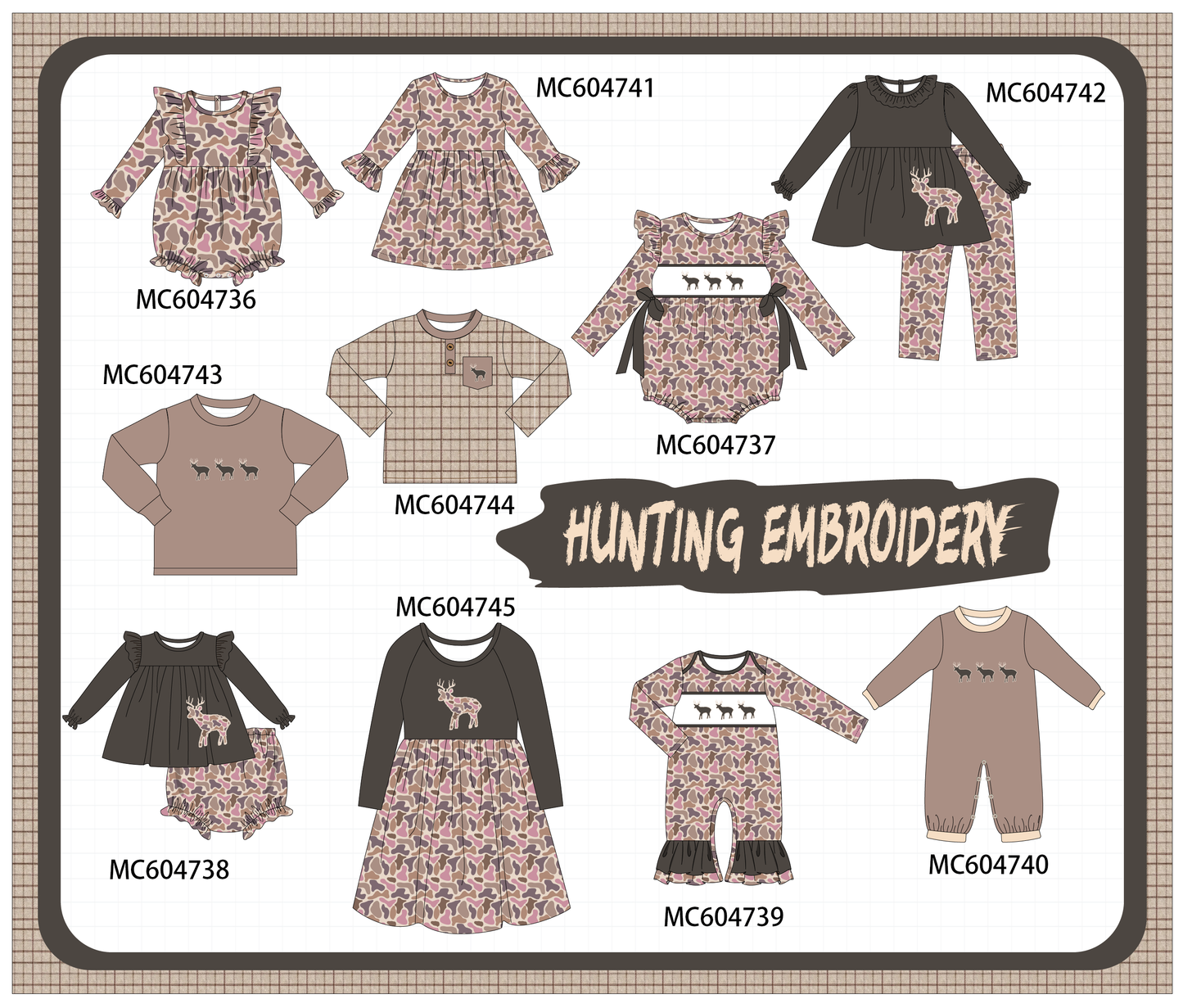PO88 Pink leopard hunting embroidery collection - closing 4/27 - eta late September