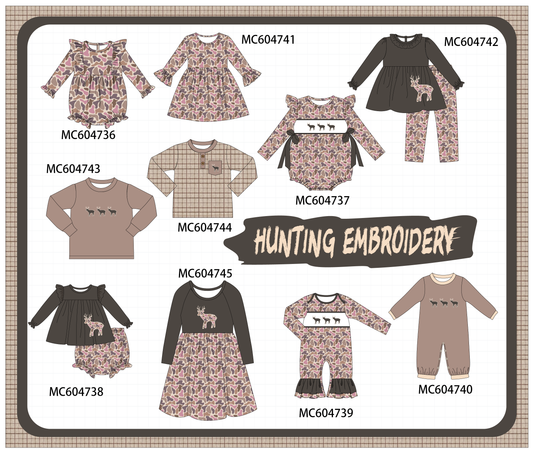 PO88 Pink leopard hunting embroidery collection - closing 4/27 - eta late September