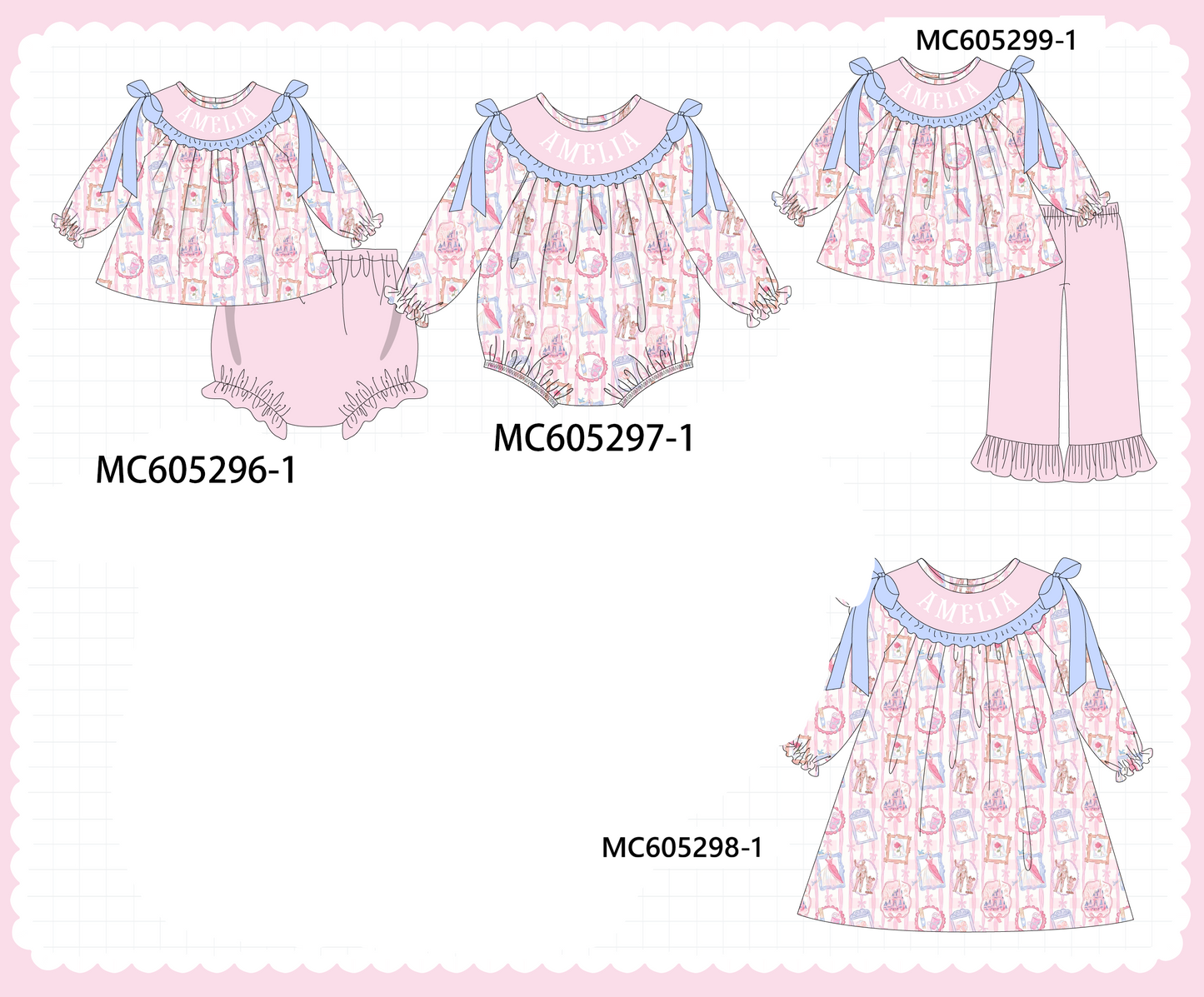 PO92 Pink monogram embroidery collection - closing 5/25 - ETA late October