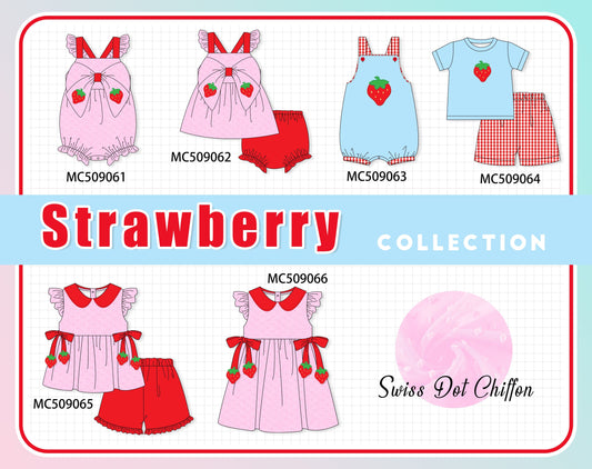 PO65 Pink strawberry swiss dot collection - closing 9/15- ETA late January