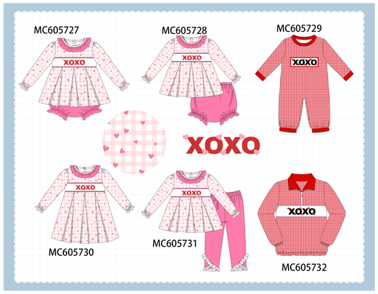 PO95 Pink valentine's day XOXO embroidery collection - closing 6/22 - ETA late November