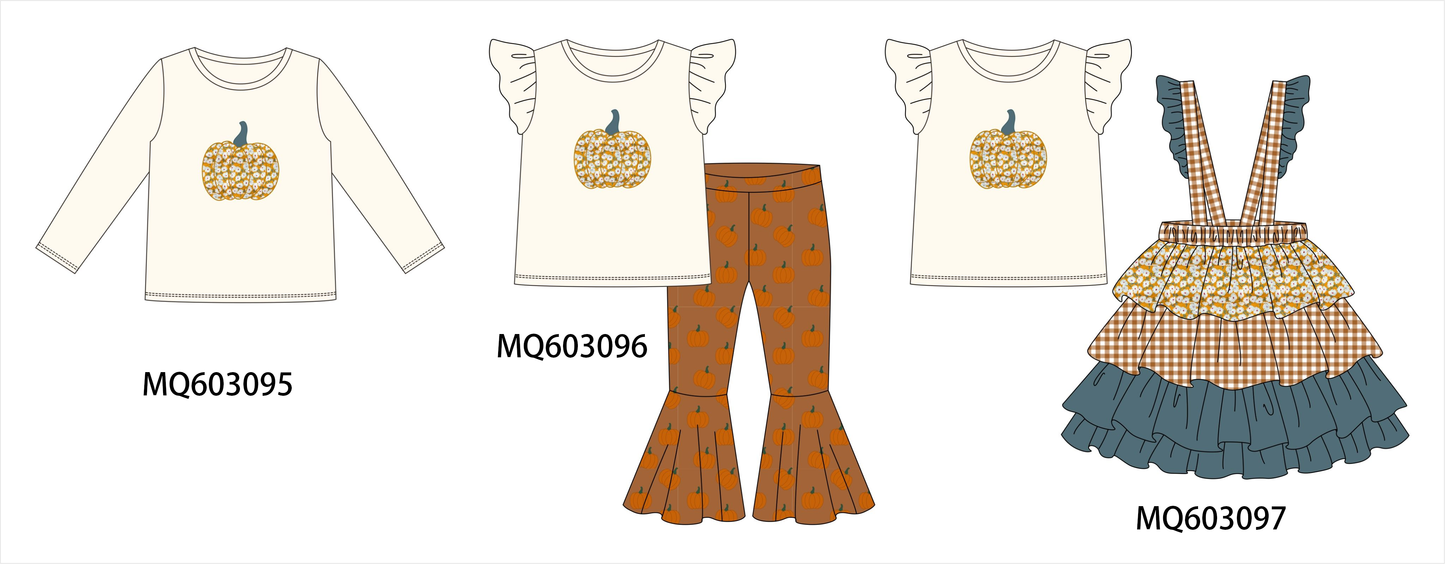PO84 Pumpkin floral applique collection - ETA late august - closing 3/23