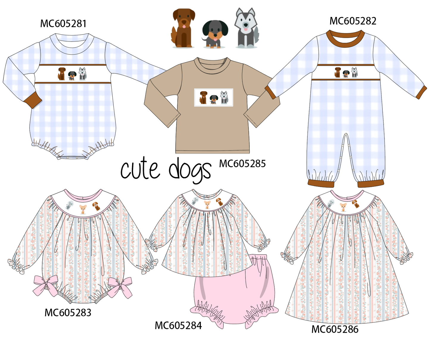 PO92 Puppy embroidery floral collection - closing 5/25 - ETA late October