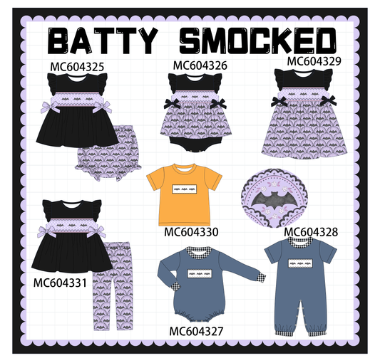 PO86 Purple Halloween bat embroidery collection  - closing 4/13 - ETA early September