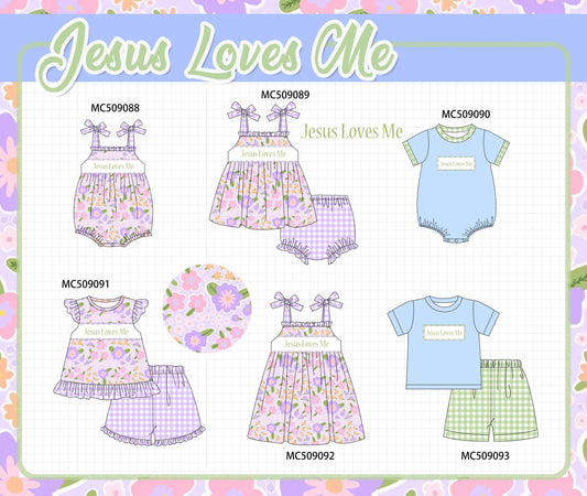 PO65 Purple floral Jesus loves Me embroidery collection - closing 9/15- ETA late January