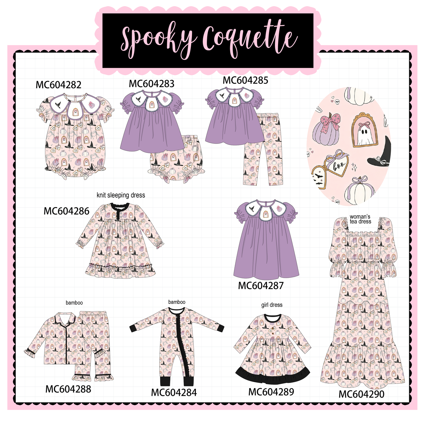 PO86 Purple halloween spooky embroidery collection  - closing 4/13 - ETA early September