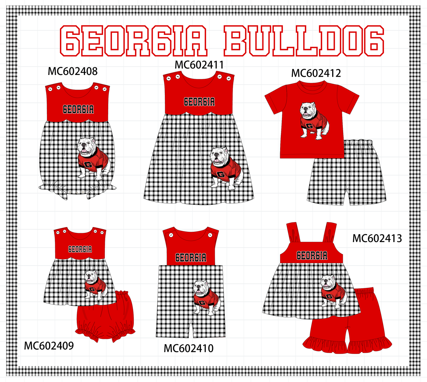 PO82 Red GEORGIA embroidery collection - closing 3/2 - ETA July