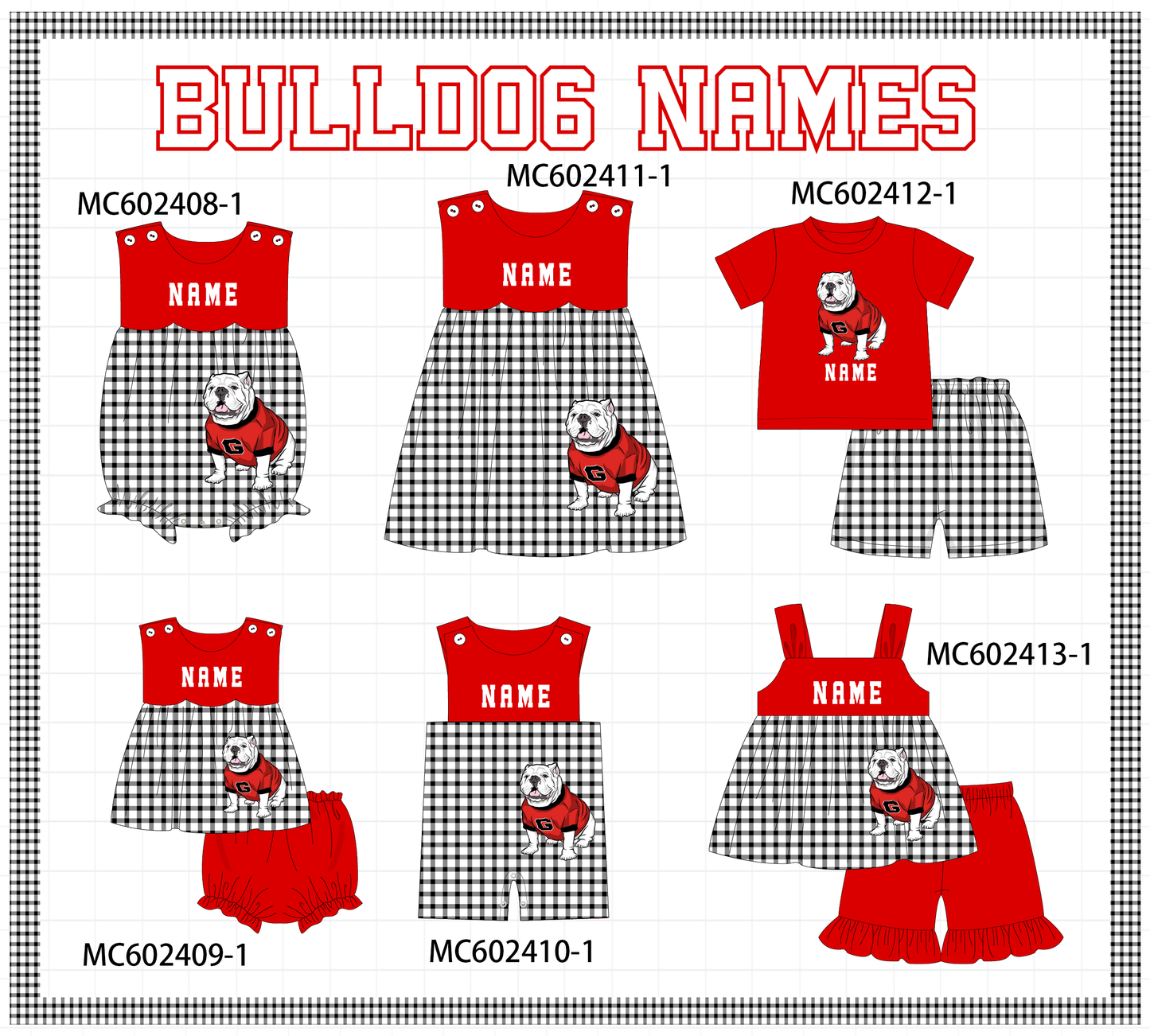 PO82 Red GEORGIA monogram embroidery collection - closing 3/2 - ETA July