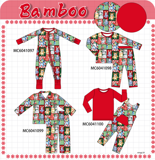 PO90 Red christmas bluey print bamboo collection - closing 5/11 - ETA early October
