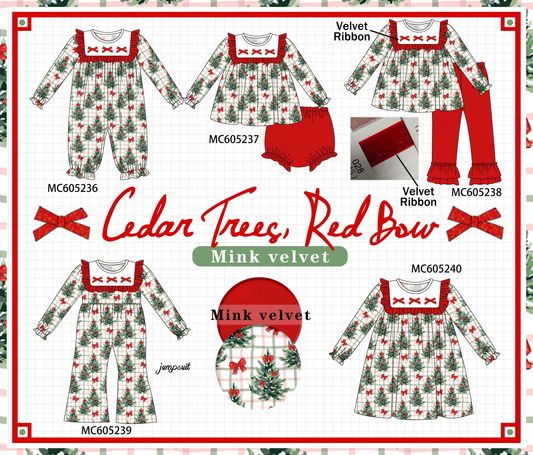 PO92 Red christmas mink velvet plaid collection - closing 5/25 - ETA late October