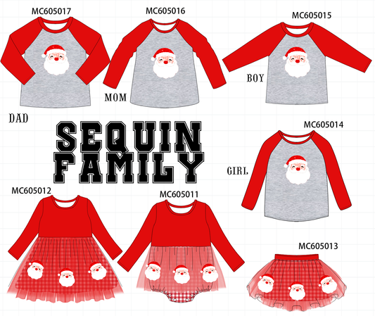 PO92 Red christmas santa claus sequin collection - closing 5/25 - ETA late October