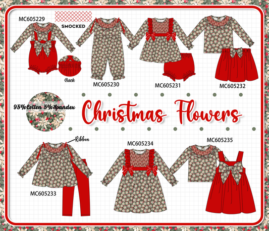 PO92 Red floral smocked collection - closing 5/25 - ETA late October