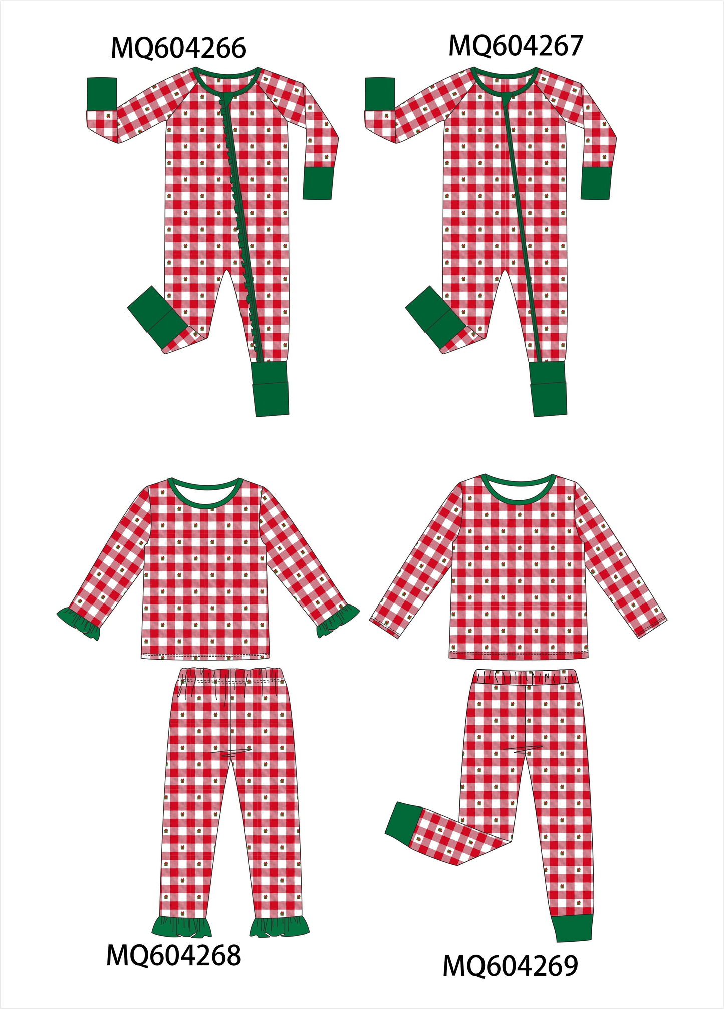 PO89 Red gingham christmas gift bamboo collection - closing 5/4 - ETA late october