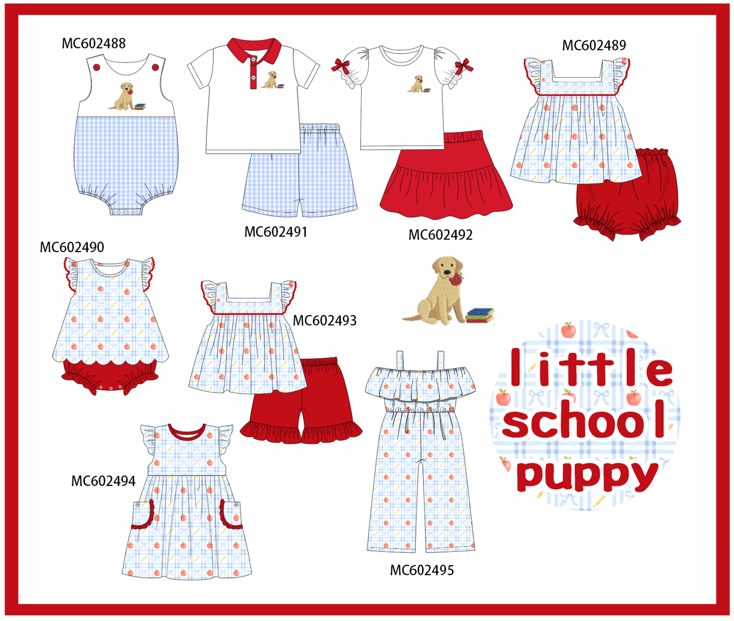PO82 Red patriotic puppy collection - closing 3/2 - ETA July