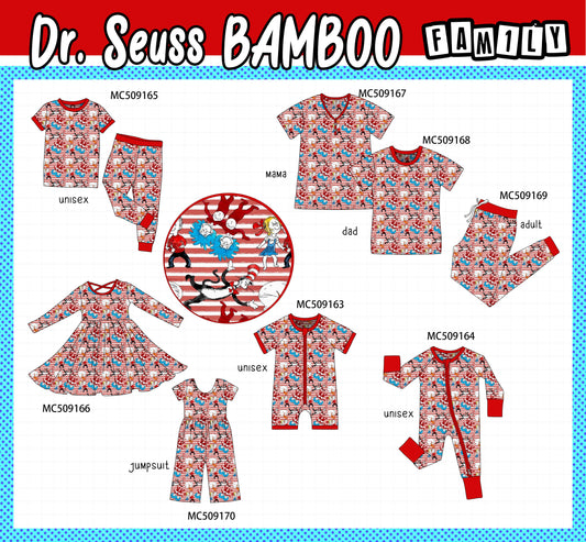 PO65 Red stripe Dr. Seuss bamboo collection  - closing 9/15- ETA late January