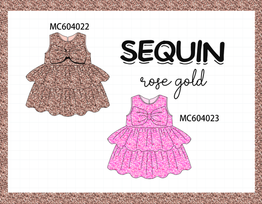PO86 Rose gold sequin bow dress collection - closing 4/13 - ETA early September