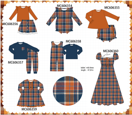 PO95 Rust&navy plaid collection- closing 6/22 - ETA late November