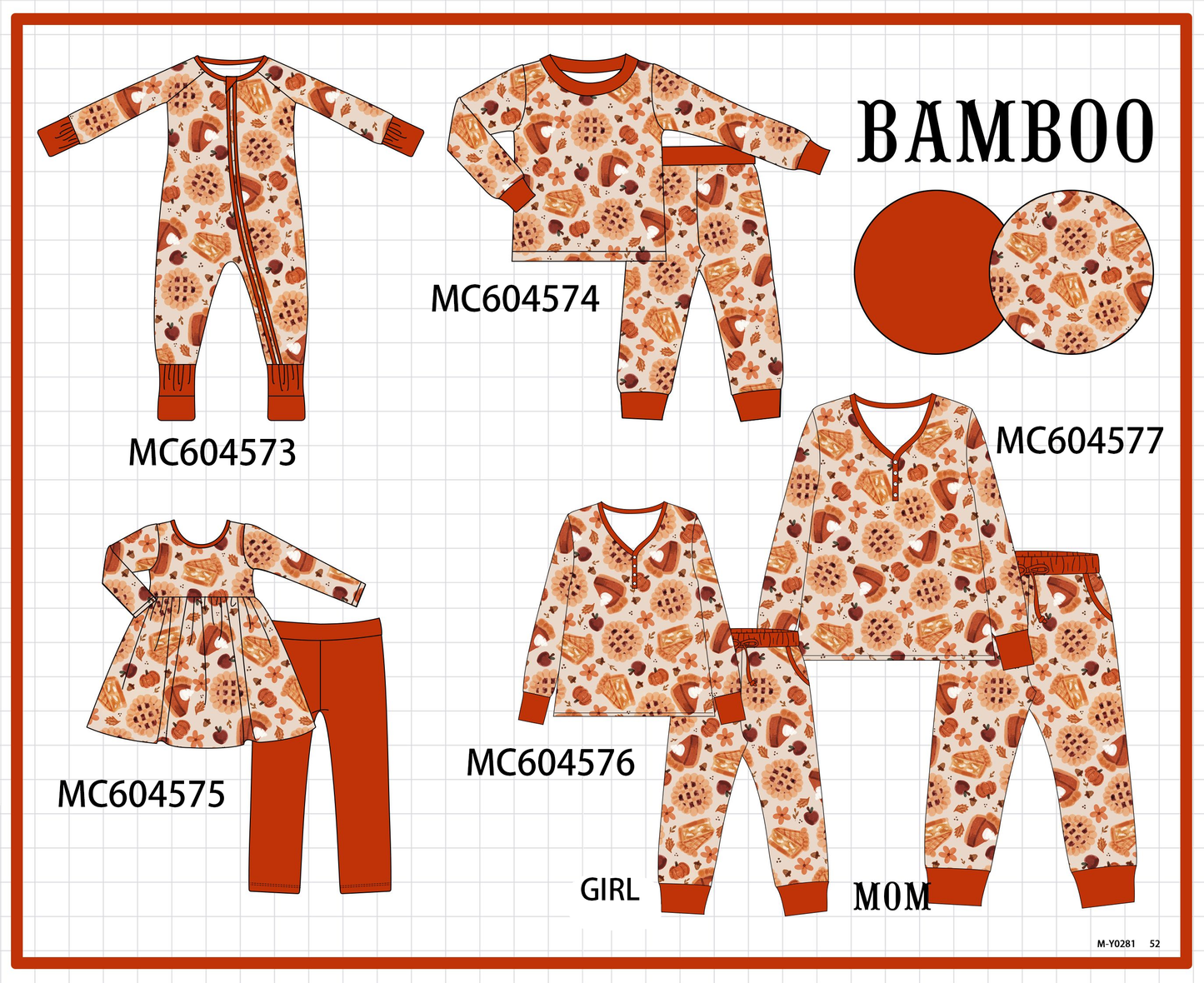 PO88 Rust pumpkin cake bamboo collection - closing 4/27 - eta late September