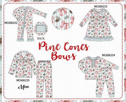 PO95 Sage bow print ruffle collection - closing 6/22 - ETA late November