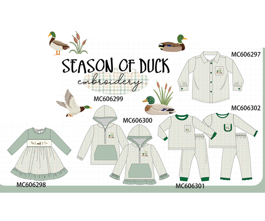 PO95 Sage duck embroidery plaid collection 2 - closing 6/22 - ETA late November