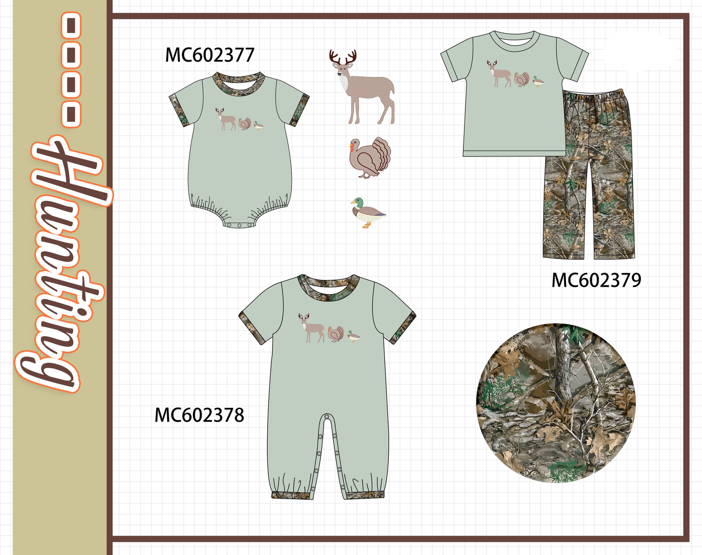 PO82 Sage hunting embroidery collection - closing 3/2 - ETA July