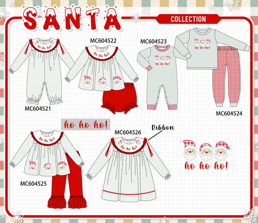 PO88 Sage santa embroidery stripe collection - closing 4/27 - eta late September