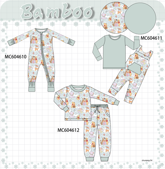 PO88 Sage winnie the pooh print bamboo collection - closing 4/27 - eta late September