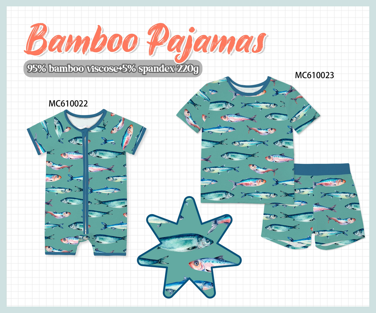 PO108 Teal fish bamboo collection - closing 10/26 - ETA march