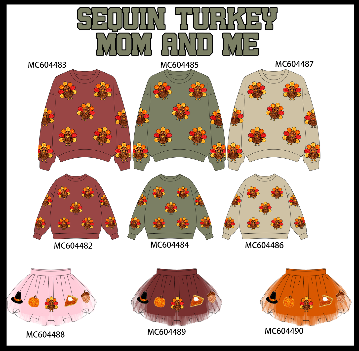 PO88 Turkey sequin mom&me collection - closing 4/27 - eta late September