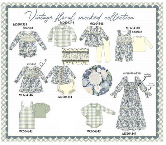 PO86 Vintage floral smocked collection  - closing 4/13 - ETA early September