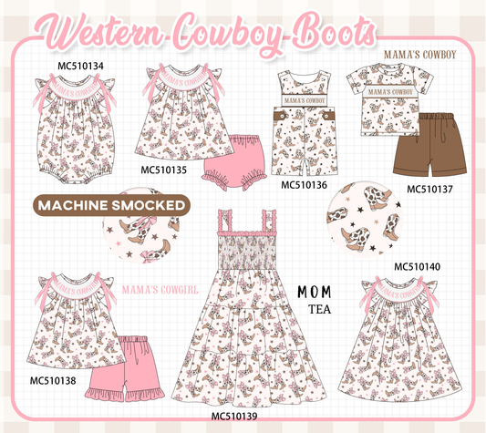 PO69 Western cowboy boots smocked collection 1- closing 10/27 - eta early march