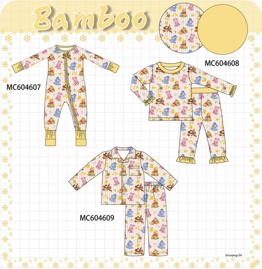 PO88 Yellow winnie the pooh stripe bamboo collection - closing 4/27 - eta late September